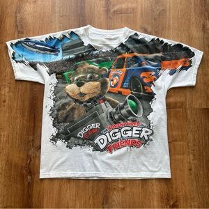 Nascar Vintage 90s 00s Digger Friends Fox Race Car Racing Racer Tee Sz X-Large